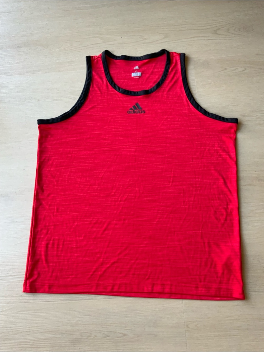 Adidas Bright Red Tank with Black Trim XL